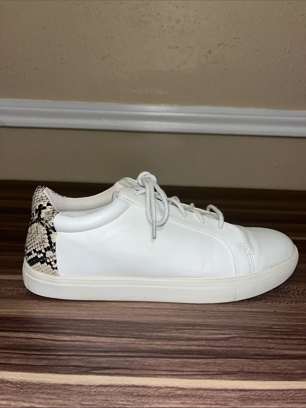 French Connection White Low-Top Leather Sneakers